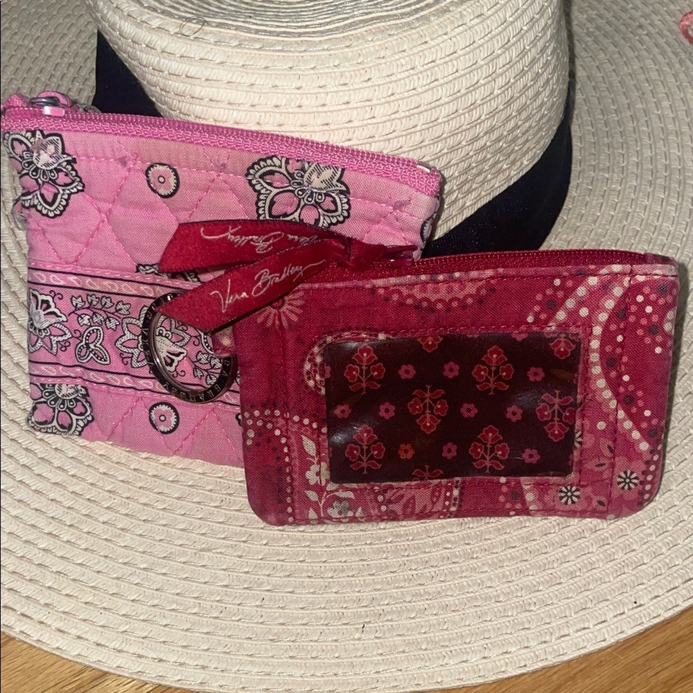 Vera Bradley Pink and Burgundy Wallet Bundle